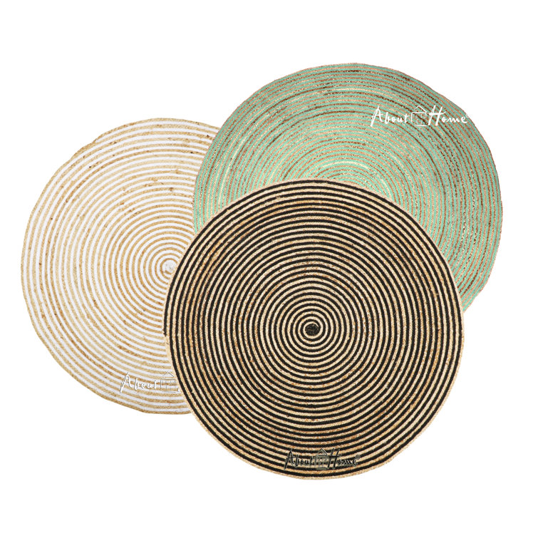 ABOUT HOME Hand Braided Sage Green Indoor / Outdoor Rug Wayfair.co.uk